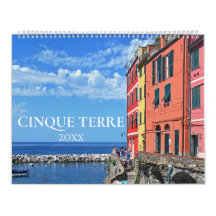 Cinque Terre Ästhetik Italien Coast Wall Calendar
