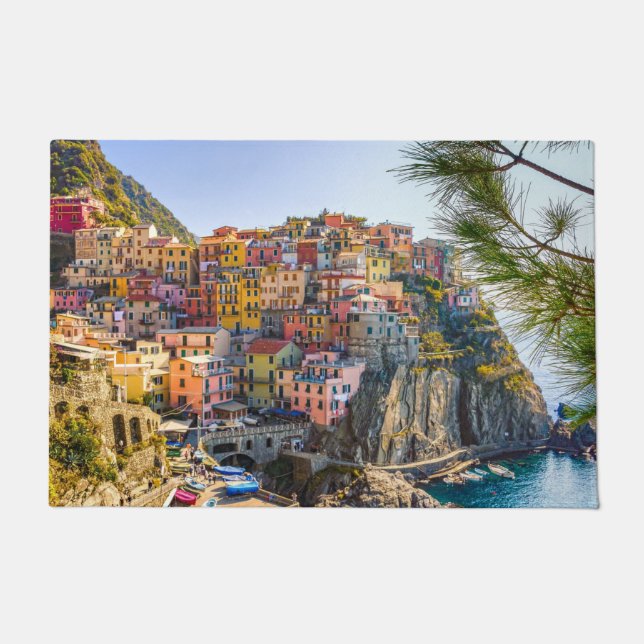 Cinque Terre, Italien Altes Dorf Gebäude Fußmatte (Vorderseite)