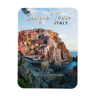 Cinque Terre Italien Aquarell Vintage Magnet