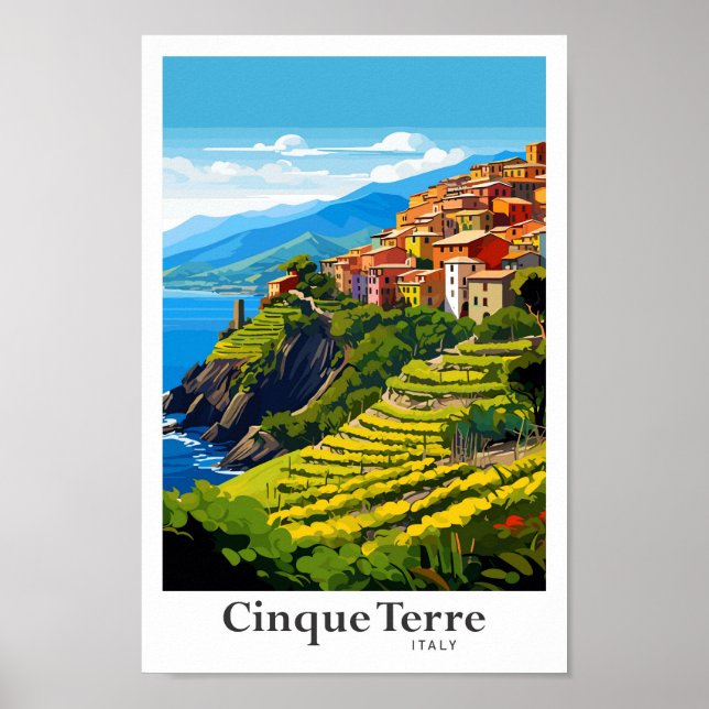 Cinque Terre Italien Art Collection Poster (Vorne)