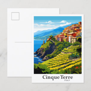 Cinque Terre Italien Art Collection Postkarte