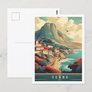 Cinque Terre Italien Berühmter Vintage-Reiseort Postkarte