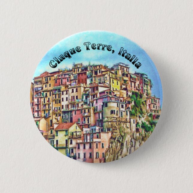 Cinque Terre, Italien Button (Vorderseite)