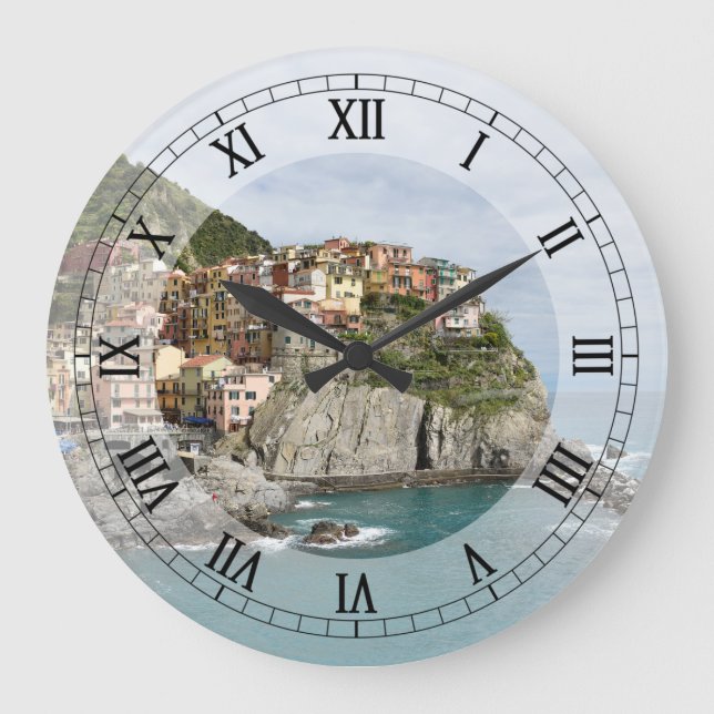 Cinque Terre, Italien Große Wanduhr (Vorderseite)