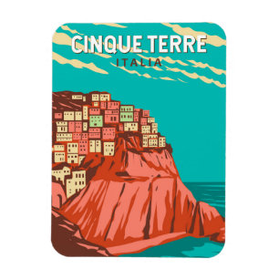 Cinque Terre Italien Reisen Vintag Magnet