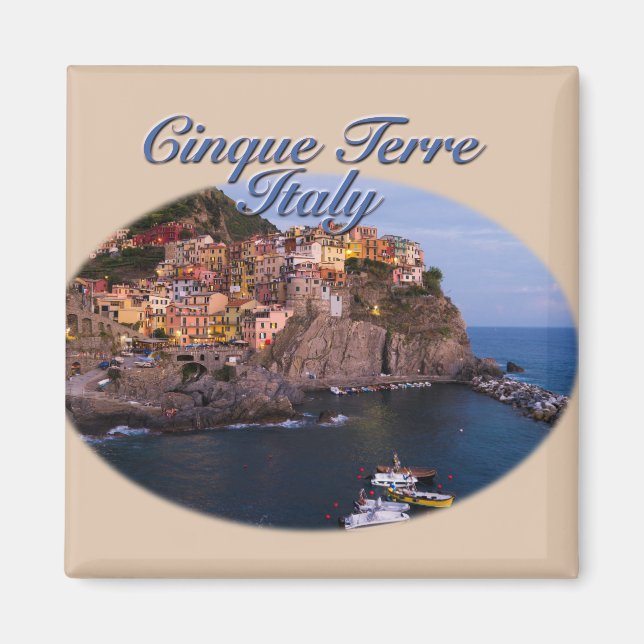 Cinque Terre, Italien: Romantischer Abend Magnet (Vorne)