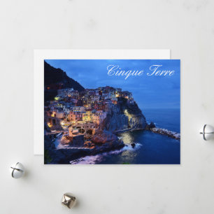 Cinque Terre Italien Saisonkarte Feiertagskarte