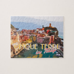 Cinque Terre Italien Sommerreise Postkarte Puzzle