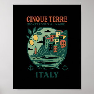 Cinque Terre Italien Souvenir Monterosso Al Mare T Poster