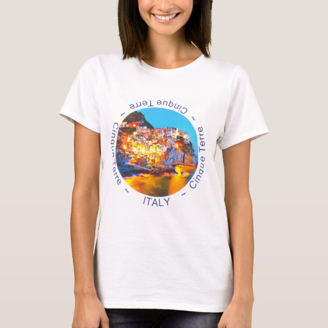 Cinque Terre Italien T-Shirt (Vorderseite)