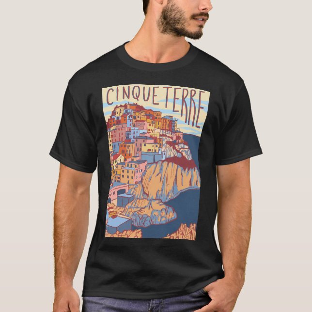 Cinque Terre Italien T-Shirt (Vorderseite)