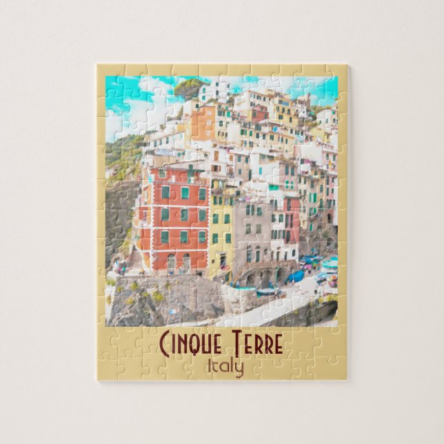 Cinque Terre, Italien Vintag Puzzle (Vertikal)