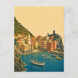 Cinque Terre Italien Vintage Reise Italienische Ri Postkarte