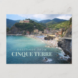 Cinque Terre Italy Coastline Postcard Postkarte