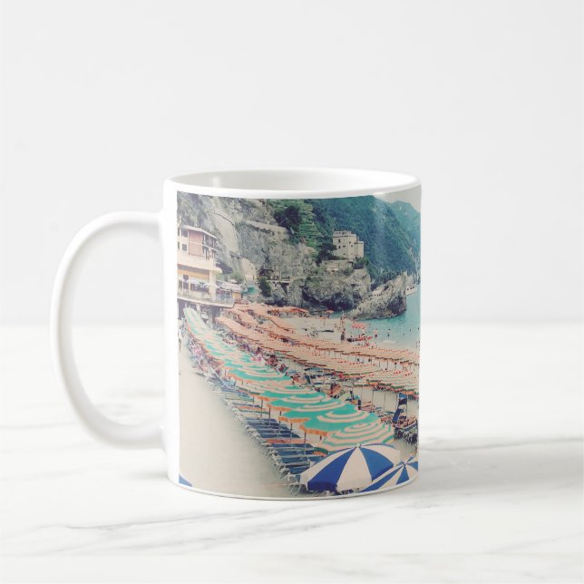 Cinque Terre Italy Fun Beach Landschaftlich Travel Kaffeetasse (Links)