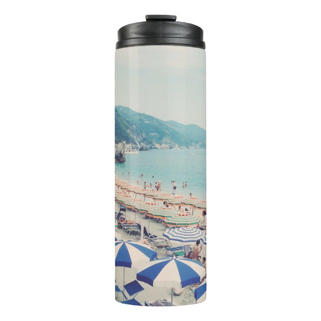 Cinque Terre Italy Fun Beach Landschaftlich Travel Thermosbecher (Vorderseite)