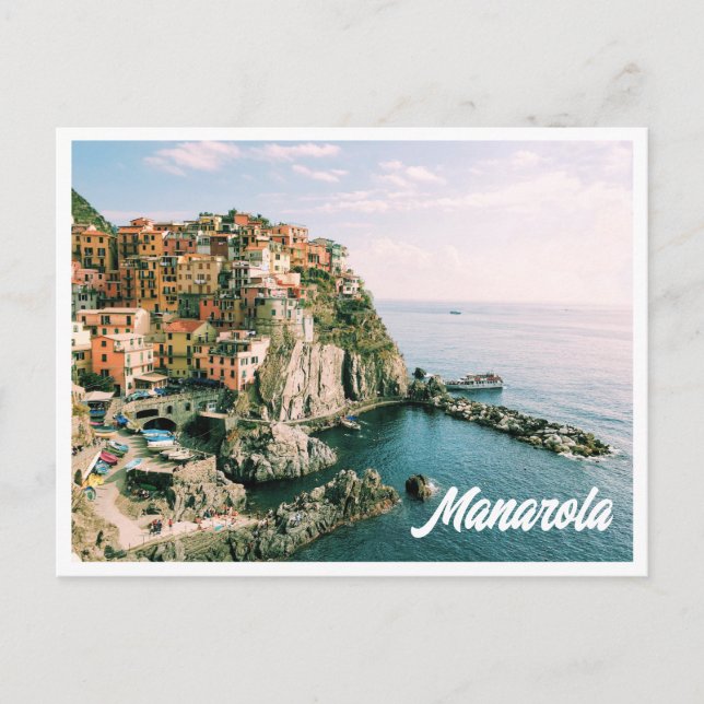 Cinque Terre Italy Manarola Postcard Postkarte (Vorderseite)