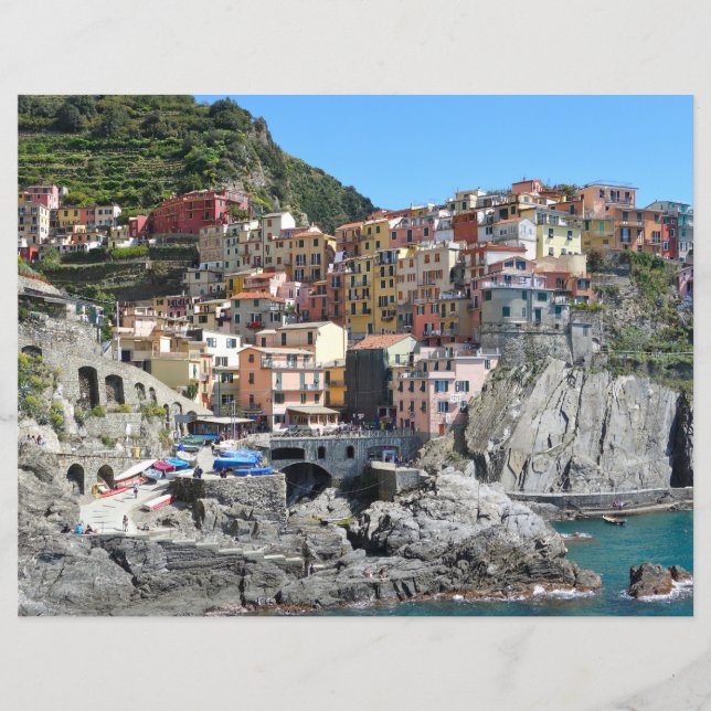 Cinque Terre Italy Scrapbook Paper (Vorderseite)