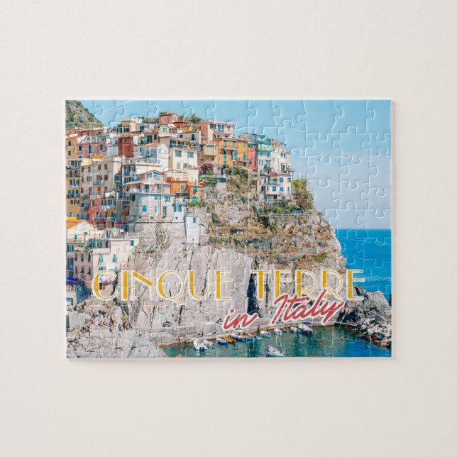 Cinque Terre Italy Summer Travel Postcard Puzzle (Horizontal)
