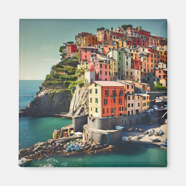 Cinque Terre Postcard Magnet (Vorne)