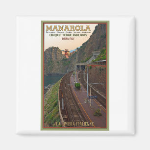 Cinque Terre Railway - Manarola Magnet