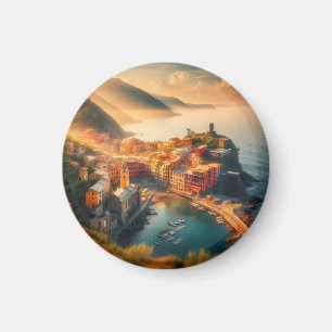 Cinque Terre Strand Italien Vintage Europa Reise Magnet