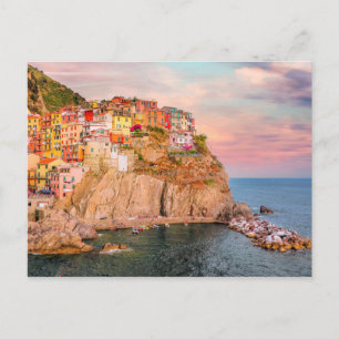 Cinque Terre, Sunset Postkarte