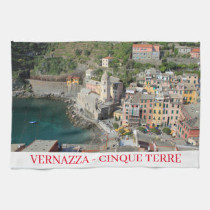 Cinque Terre Vernazza Ansicht Teetuch Geschirrtuch