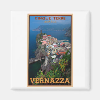 Cinque Terre - Vernazza aus der Luft Magnet