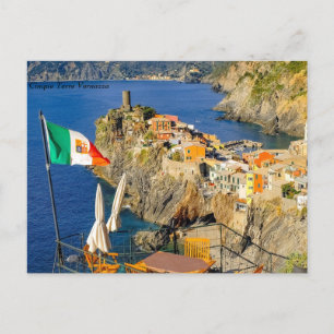 Cinque Terre Vernazza, Italien Feiertagspostkarte