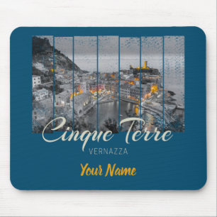 Cinque Terre Vernazza Italien Souvenir im Vintage- Mousepad