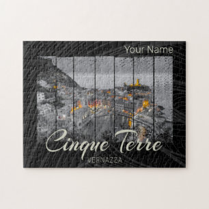 Cinque Terre Vernazza Italien Souvenir im Vintage- Puzzle