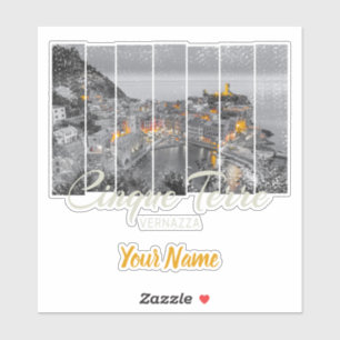Cinque Terre Vernazza Italien Vintag Souvenir Aufkleber