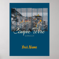 Cinque Terre Vernazza Italienisches Vintage-Souven