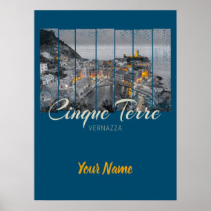 Cinque Terre Vernazza Vintages Souvenir Poster
