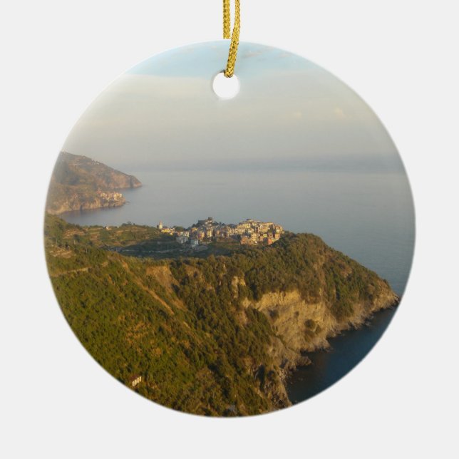 Cinque Terre von fern Keramikornament (Vorne)