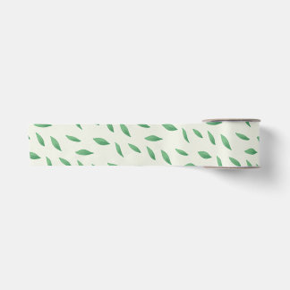 Cinta con diseño de hojas verdes satinband