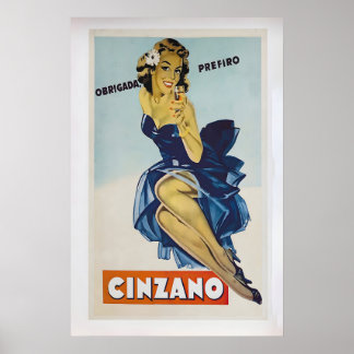 Cinzano  Vintage Advertising Poster 1