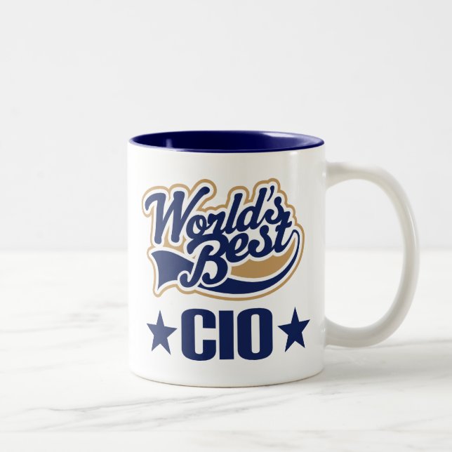 CIO-Geschenk (Welten am besten) Zweifarbige Tasse (Rechts)