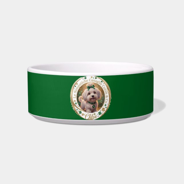 Ciotola Chloe Verde Bosco - Coton Detectives Napf (Vorderseite)