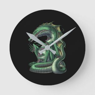 CipactliAztec Mythology Creature Cipactli Runde Wanduhr