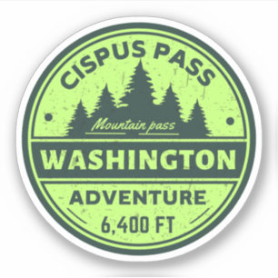 Cipus-Pass Wanderung Washington Alpine Trails Aufkleber