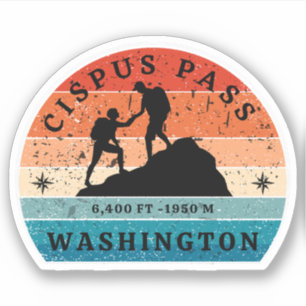 Cipus-Pass Wanderung Washington Alpine Trails Aufkleber