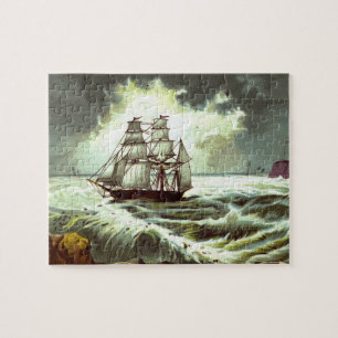 Circa 1880: Eine Weihnachtsgrüßkarte Puzzle