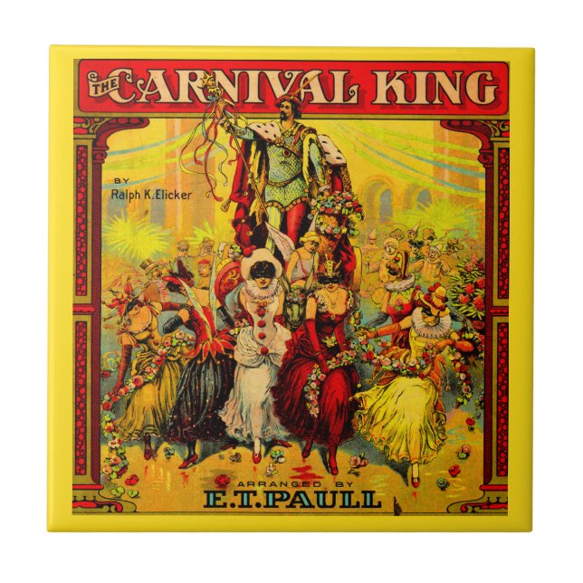 Circa 1915 Noten The Carnival King Fliese (Vorderseite)