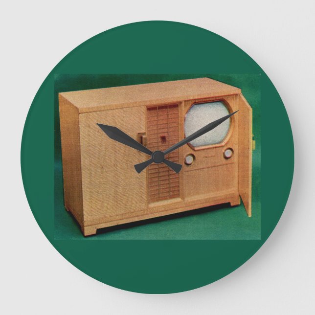 Circa 1951 TV-Set Dänisch Moderne Nr. 2 Große Wanduhr (Vorderseite)