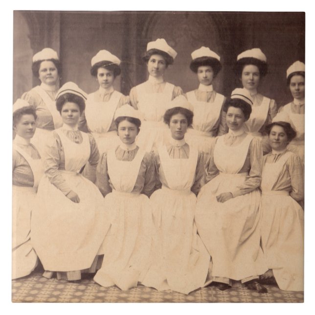 circa Krankenpflegeschulabsolvent 1914 Fliese (Vorderseite)