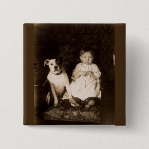 circa pitbull 1910 und Baby RPPC Button