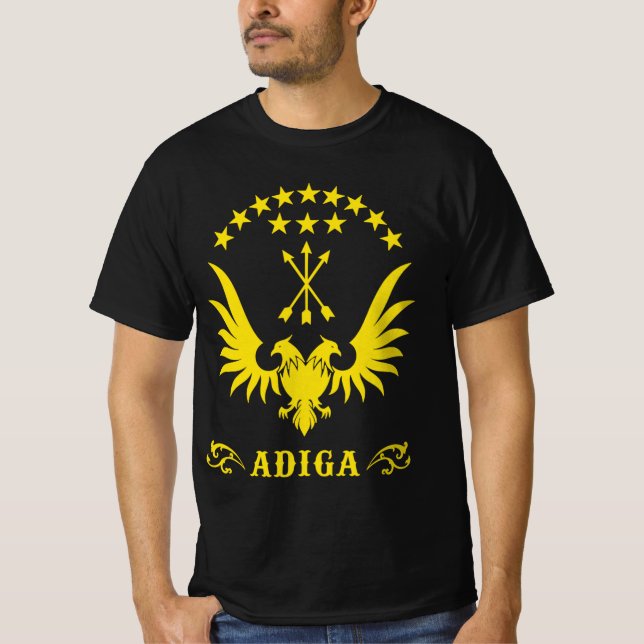Circassian,adiga Fahne,Adygea,Cirkassische Flagge. T-Shirt (Vorderseite)