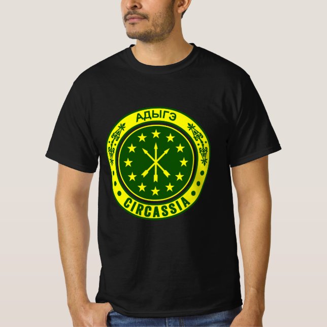 Circassian,adiga Fahne,Adygea,Cirkassische Flagge. T-Shirt (Vorderseite)